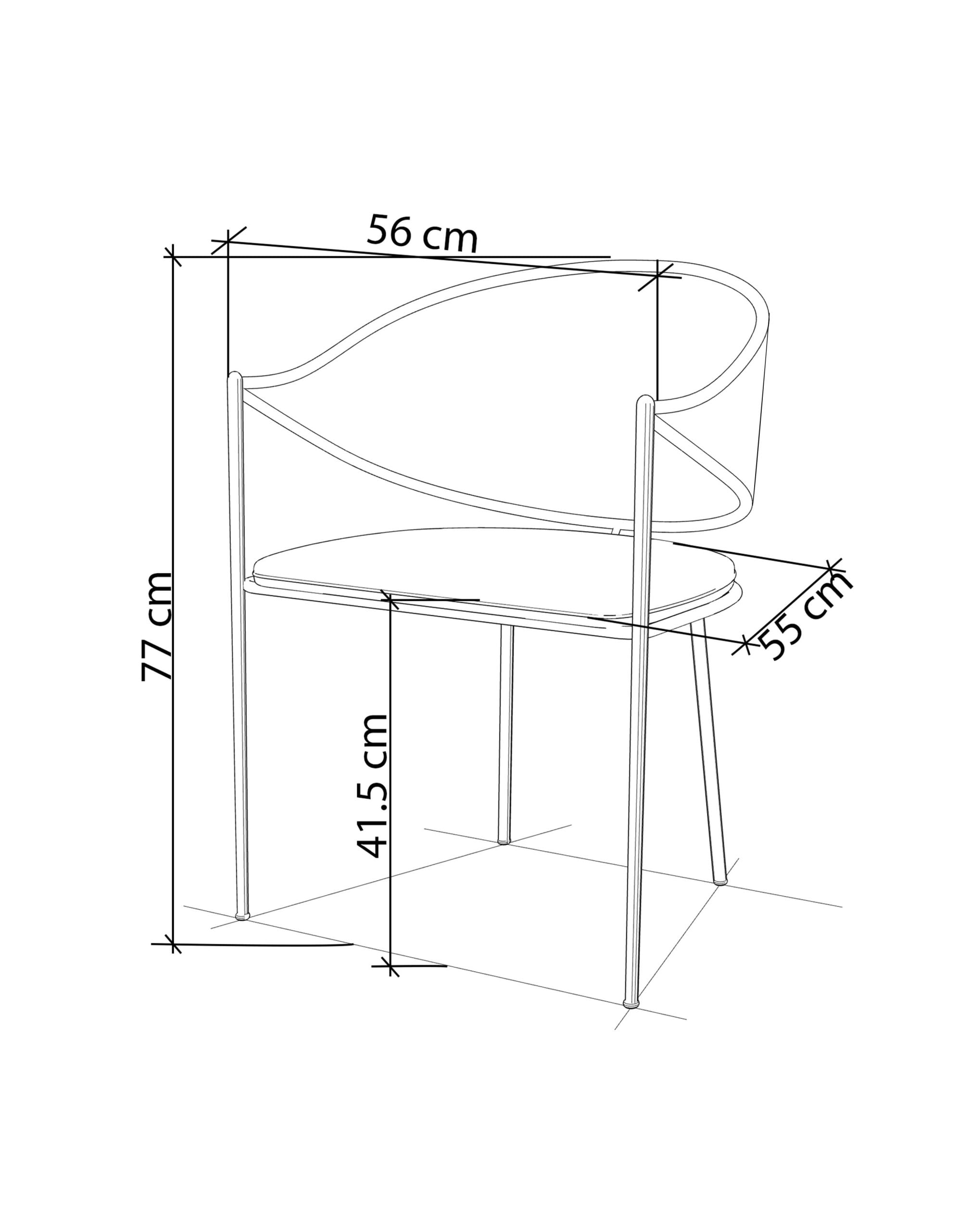 Bullet Metal Sandalye thumbnail 2